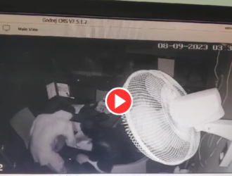 CCTV footage of theft in Shubham showroom