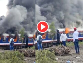 Maharashtra Train Fire Video