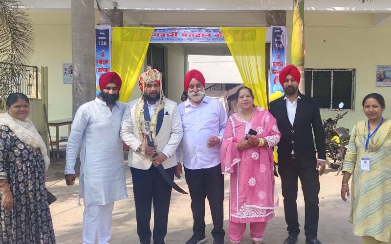 Dulha Sardar Amrit Singh voted