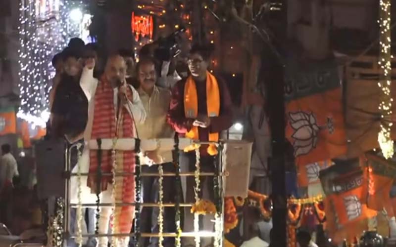 amit shah road show in raigarh