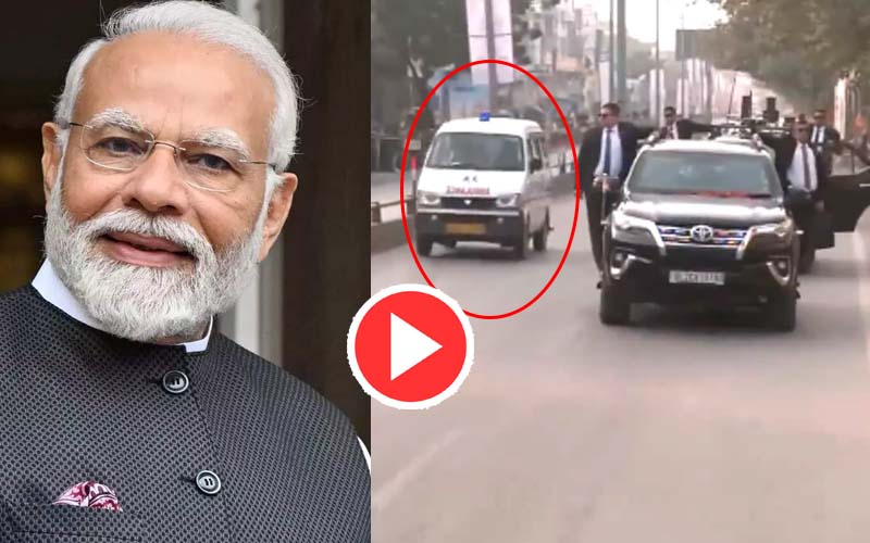 Prime Minister Narendra Modi stopped his convoy, PM Modi Varanasi Road Show