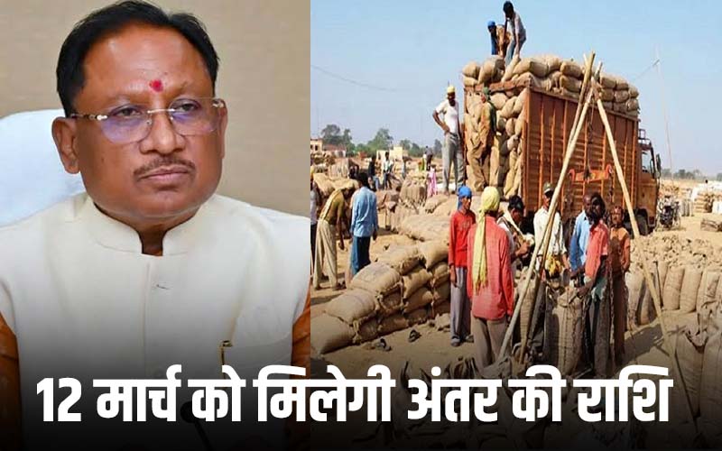 Chhattisgarh will get the difference amount of paddy on March 12